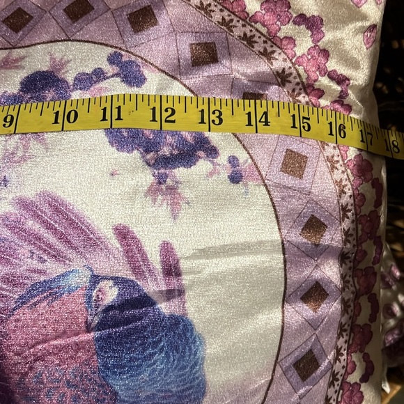 2 Velvet Pink & Purple Colored Peacock Boho Mendella Throw Pillows Decor New - Picture 11 of 13